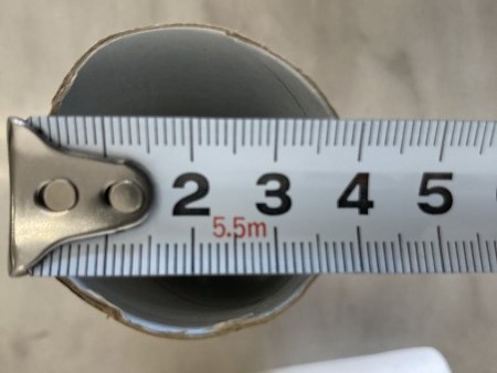 トイレットペーパーの内径サイズを測定
