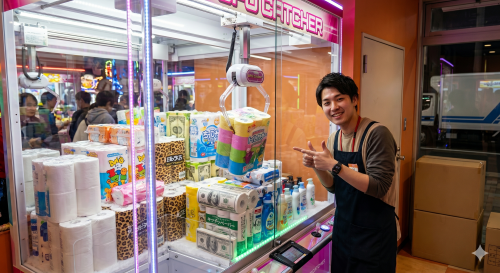 クレーンゲームトイレットペーパー